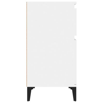 vidaXL Nattbord høyglans hvit 40x35x70 cm