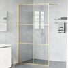 vidaXL Walk-in Dusjvegg Gull 115 x 195 cm herdet glass