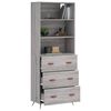 vidaXL Highboard gr&aring; sonoma 69,5x34x180 cm konstruert tre