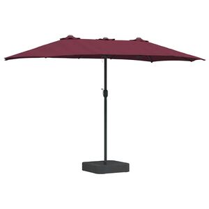 vidaXL Hageparasol Bordeaux R&oslash;d 385 x 209 x 244 cm Polyester og st&aring;l