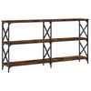 vidaXL Konsollbord r&oslash;kt eik 156x28x80,5 cm konstruert tre