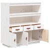 vidaXL Highboard hvit 100x40x108,5 cm heltre furu