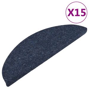 vidaXL Selvklebende trappematter 15 stk 56x17x3 cm bl&aring;