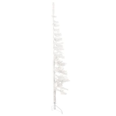 vidaXL Kunstig halvt juletre med stativ slankt hvit 180 cm