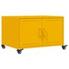 vidaXL Salongbord sennepsgul 68x50x43,5 cm st&aring;l