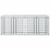 vidaXL Gabion hevet seng 2 pcs s&oslash;lv 200 x 50 x 80 cm Galvanisert St&aring;l