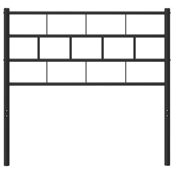 vidaXL Utskiftbar sengegavl i metall svart 80 cm