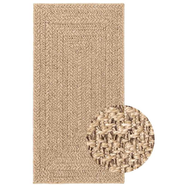 vidaXL Teppe ZIZUR beige 80x250 cm jute-utseende innend&oslash;rs og utend&oslash;rs