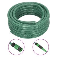 vidaXL Hageslange med monteringssett grønn 0,6" 10 m PVC