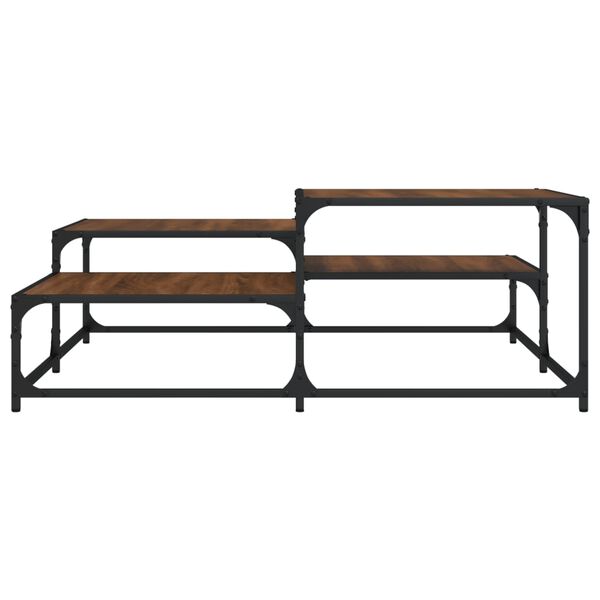 vidaXL Salongbord brun eik 107x107x40 cm konstruert tre