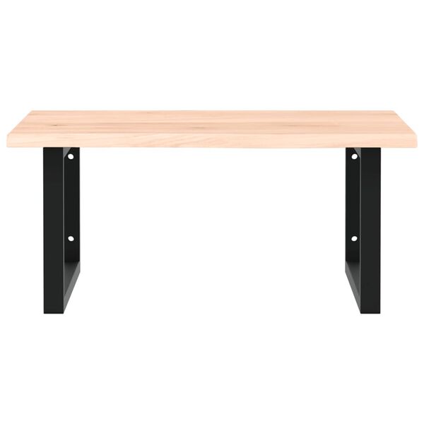 vidaXL Servanthylle veggmontert stål og heltre eik