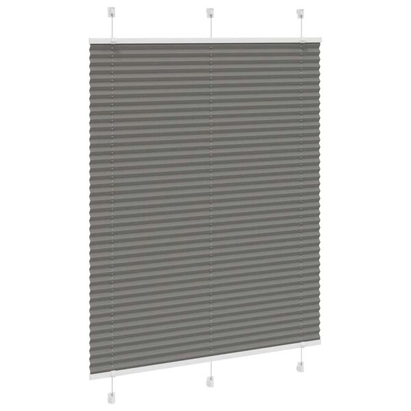vidaXL plisségardin antrasitt 105x100cm Stoff Bredde 104,4cm Polyester