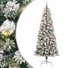 vidaXL Kunstig sammensatt juletre 300 LED-lys Gr&oslash;nn og hvit 240 cm