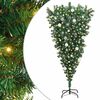 vidaXL Opp-ned Kunstig Forh&aring;ndsbelyst Juletre med Kule Sett 180 cm PVC