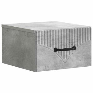 vidaXL Vegghengt Nattbord Betonggr&aring; 34,5 x 33 x 20 cm Konstruert tre