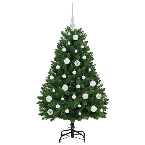 vidaXL Kunstig juletre med 150 LED gr&oslash;nn 120 cm PVC og metall