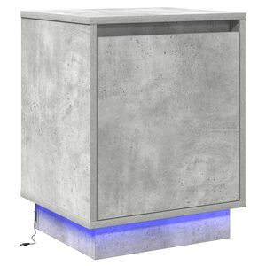 vidaXL Nattbordskap Betonggr&aring; 39 x 34,5 x 50 cm Konstruert tre
