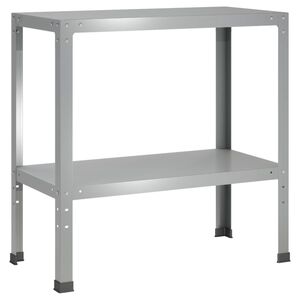 vidaXL Plantebord 100 x 40 x 80 cm Galvanisert st&aring;l S&oslash;lv