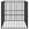 vidaXL Lekegrind for hunder 4 paneler svart galvanisert stål