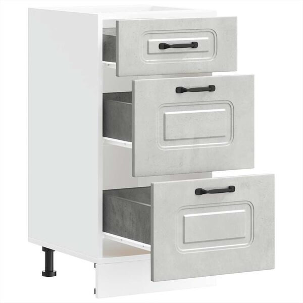 vidaXL Kjøkken underskap Kalmar betonggrå konstruert tre