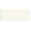 vidaXL Uttrekkbar sidemarkise 200x500 cm kremhvit
