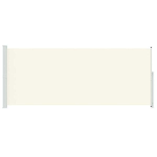 vidaXL Uttrekkbar sidemarkise 200x500 cm kremhvit