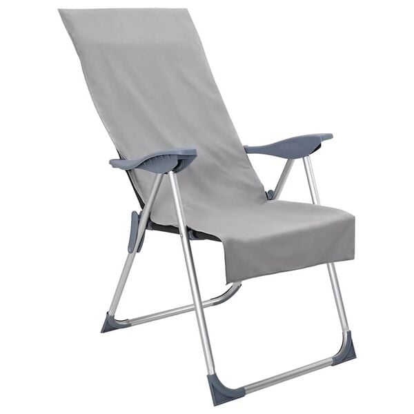 vidaXL Utend&oslash;rs Stol H&aring;ndkl&aelig;r 2 pcs M&oslash;rke gr&aring; 130 x 60 cm