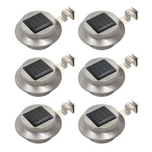vidaXL Utend&oslash;rs sollampe 6 stk LED rund 12 cm hvit