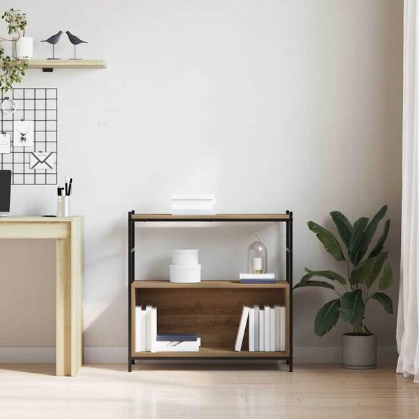 vidaXL Bokhylle artisan eik 80 x 30 x 78.5 cm Konstruert tre