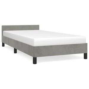 vidaXL Sengeramme uten madrass lysegr&aring; 90x190 cm Single fl&oslash;yel