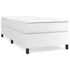 vidaXL Boxspring-sengeramme hvit 90x190 cm Single kunstskinn