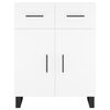 vidaXL Highboard hvit 69,5x34x180 cm konstruert tre
