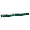 vidaXL Hevet Hagebed Gr&oslash;nn 400 x 80 x 24 cm kaldvalset st&aring;l