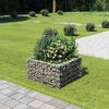 vidaXL Gabion h&oslash;ybed galvanisert st&aring;l 90x90x50 cm