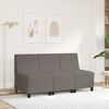 vidaXL | Modul Sofa Enhet Armfri | Lysegr&aring; 55 x 74 x 82 cm Kordfl&oslash;yel