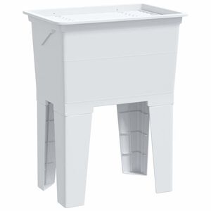 vidaXL Vaskekar hvit 59x41x75 cm harpiks