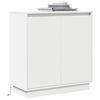 vidaXL LED sideboard med hylle Hvit 71 x 34,5 x 75 cm Konstruert tre
