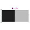 vidaXL Uttrekkbar sidemarkise 140 x 300 cm svart