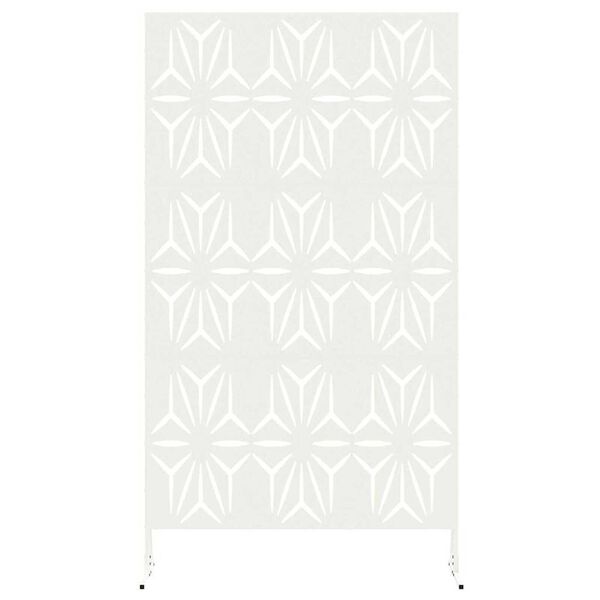 vidaXL Personvernsvegg Hvit Stål