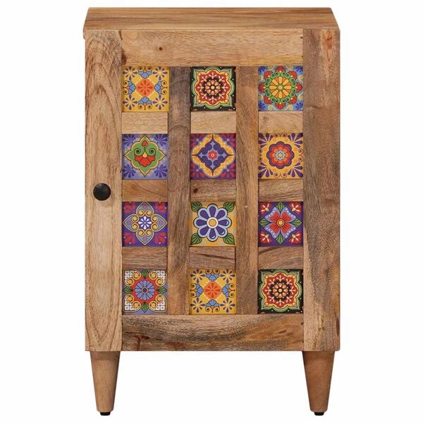 vidaXL Baderomsskap Naturlig 38 x 33,5 x 58 cm Massiv mango tre