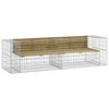 vidaXL Hagebenk gabiondesign 244x71x65,5 cm impregnert furu