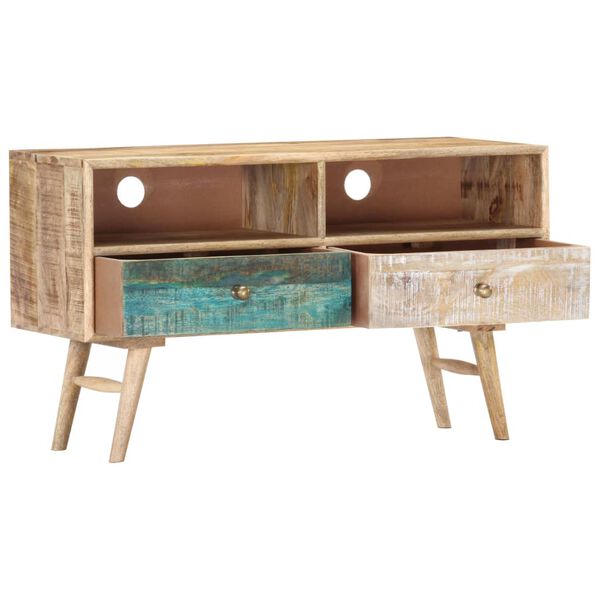 vidaXL TV-benk 88x30x50 cm heltre mango