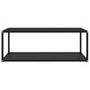 vidaXL Salongbord svart 100x50x35 cm herdet glass