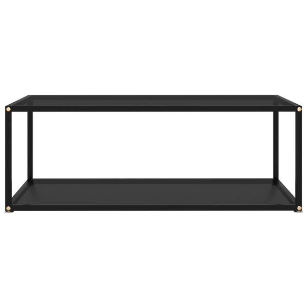 vidaXL Salongbord svart 100x50x35 cm herdet glass