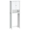 vidaXL Baderomsskap over toalettet BERG hvit 60x27x164,5 cm heltre