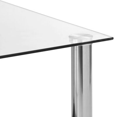 vidaXL Sidebord gjennomsiktig 45x50x45 cm herdet glass