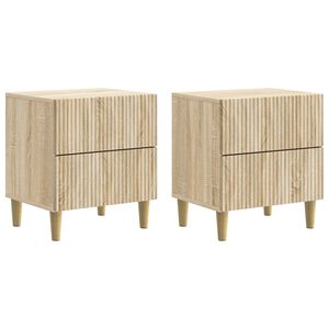 vidaXL Nattbordskap 2 pcs Sonoma eik 43 x 34,5 x 48 cm Konstruert tre