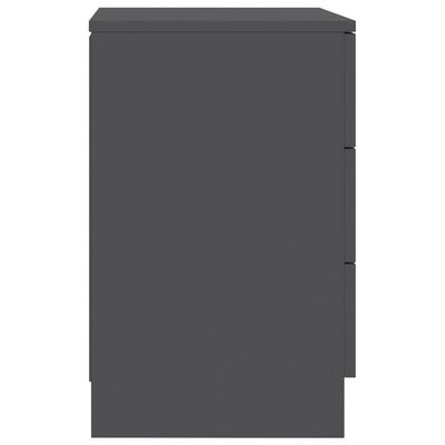 vidaXL Nattbord grå 38x35x56 cm sponplate
