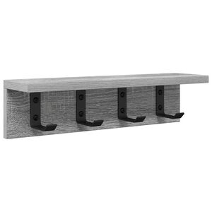 vidaXL Vegghengt kleshenger Veggmontert Gr&aring; Sonoma 40 x 10,5 x 10,5 cm