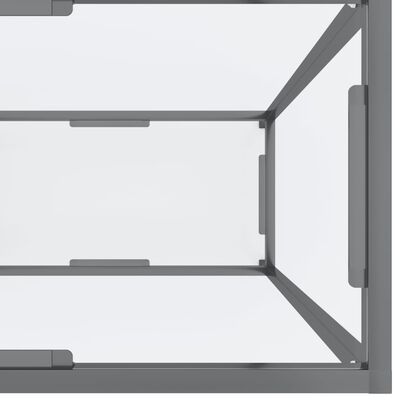 vidaXL Konsollbord gjennomsiktig 160x35x75,5 cm herdet glass